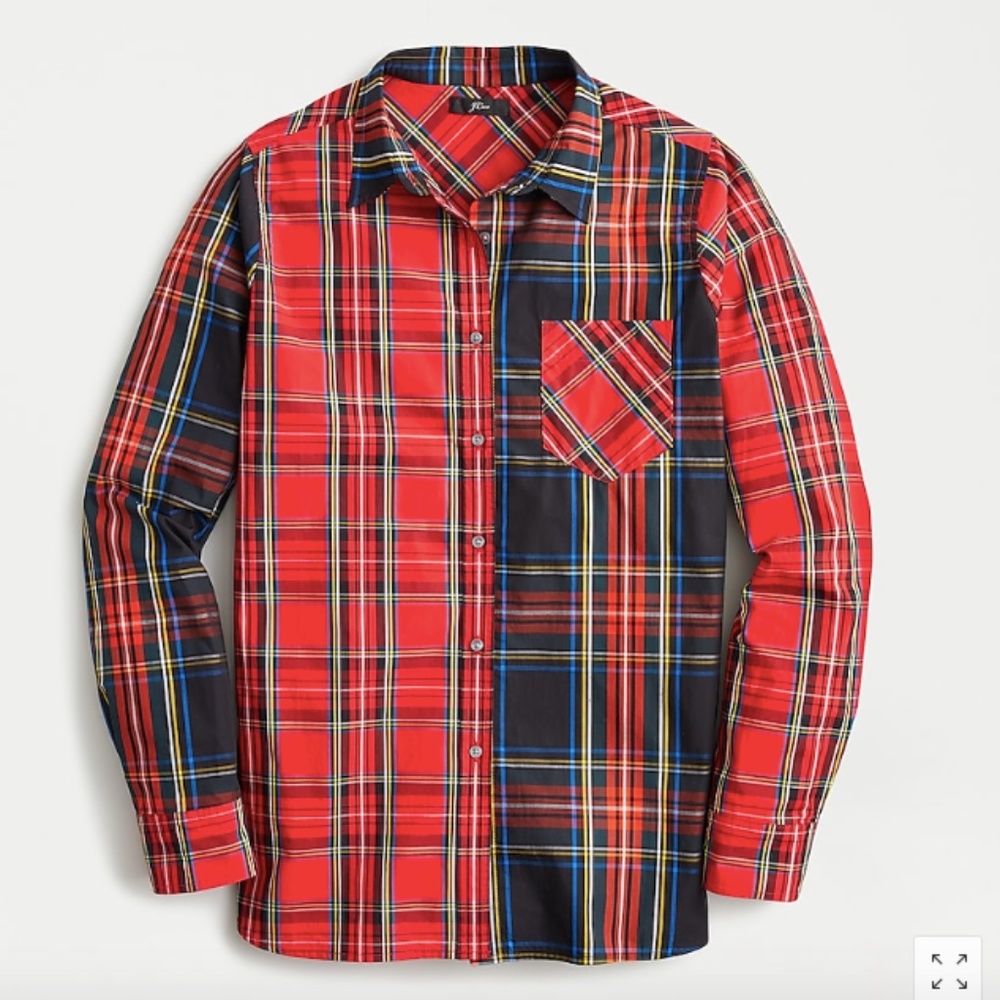 J. Crew Classic-fit boy shirt in Stewart tartan